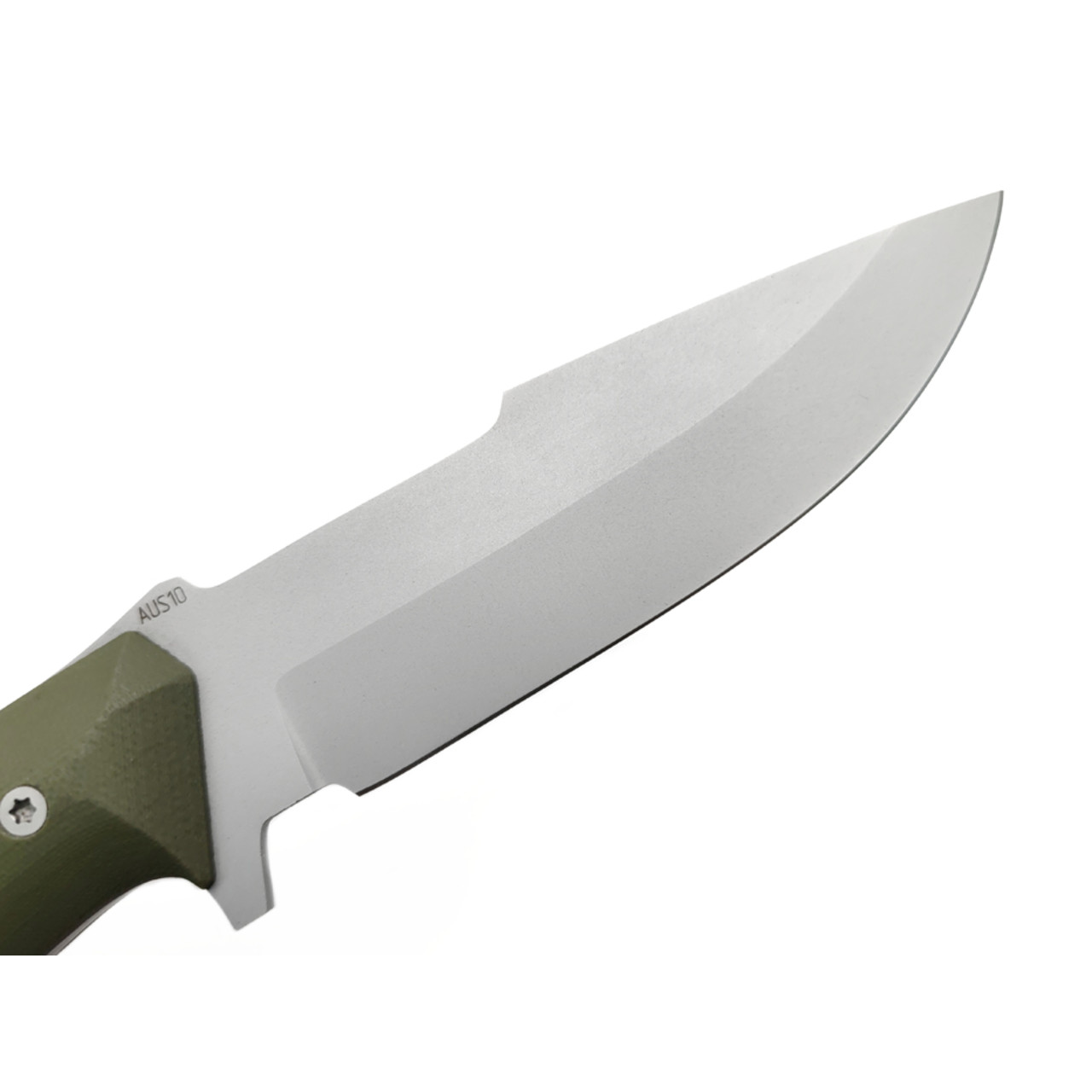 Saro нож Егерь сталь Aus-10 bead blast, рукоять G10 olive