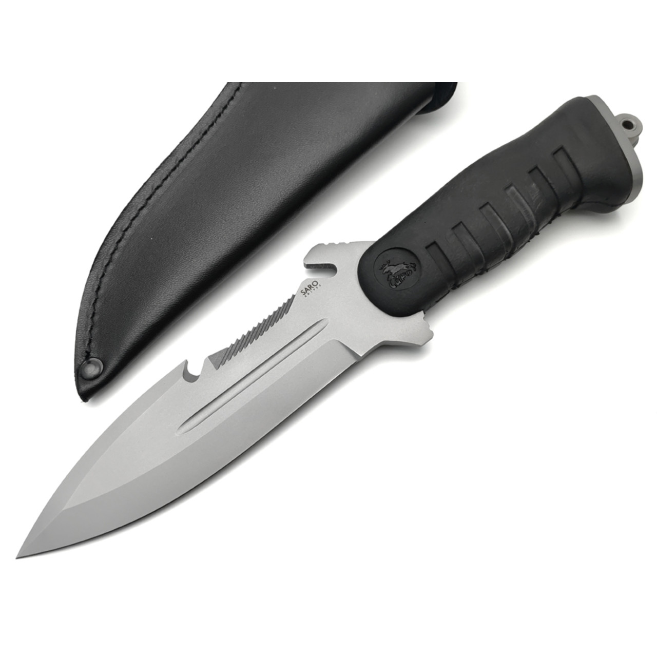 Saro нож Акула сталь 65Х13, рукоять резина