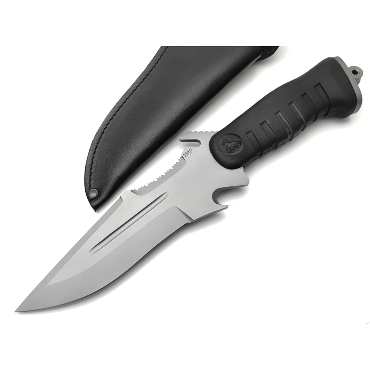 Saro нож Катран сталь 65Х13 bead blast, рукоять резина