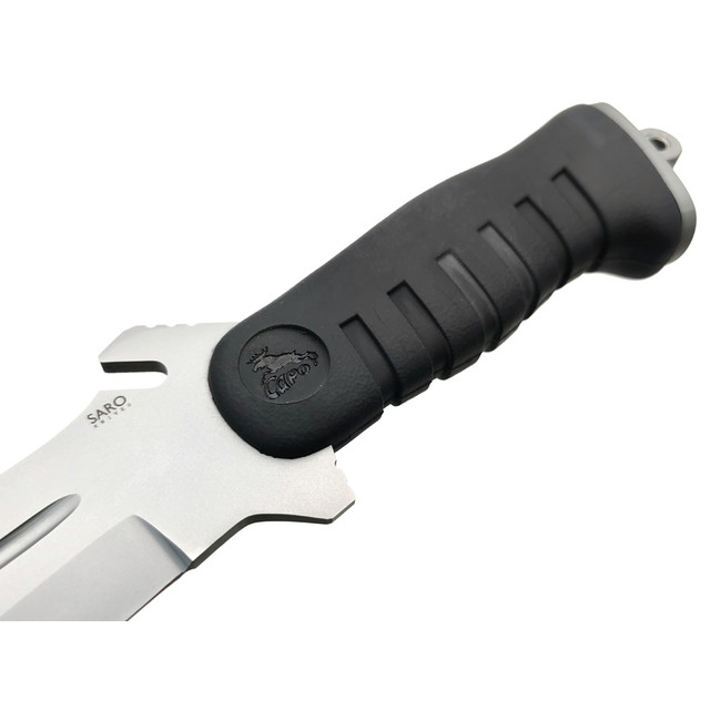Saro нож Шторм сталь 65Х13 bead blast, рукоять резина