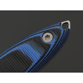 Град Горький нож Канадец сталь Х12МФ bead blast, рукоять G10 black & blue