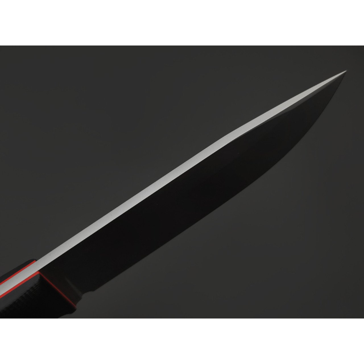 Град Горький нож Универсал сталь Х12МФ bead blast, рукоять G10 black & red