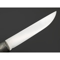 Град Горький нож Пукко спуски конвекс сталь D2 satin, рукоять стаб. Карельская берёза, мельхиор
