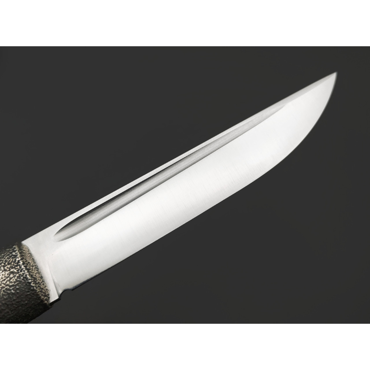 Град Горький нож Пукко спуски конвекс сталь VG-10 satin, рукоять стаб. Карельская берёза, мельхиор