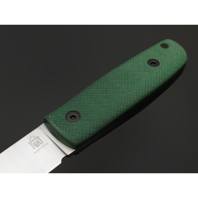 Град Горький нож Техно-Томми сталь Aus-10Co satin, рукоять Micarta green