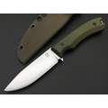 Град Горький нож Леший спуски конвекс сталь Aus-10Co satin, рукоять G10 olive