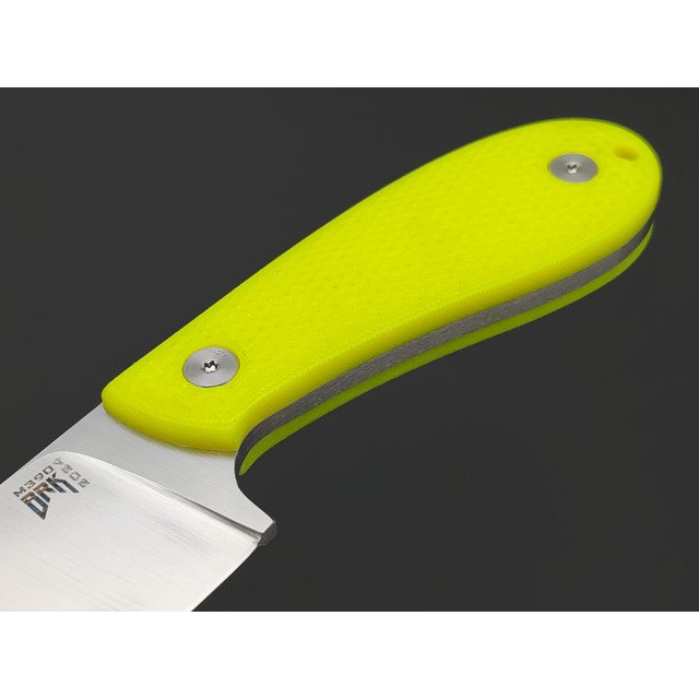 BRK нож Пирожок сталь M390, рукоять Micarta neon yellow