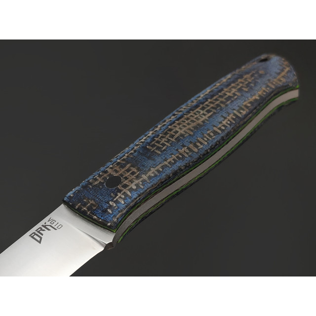BRK нож Loki спуски конвекс сталь VG-10 satin, рукоять Micarta jute jeans