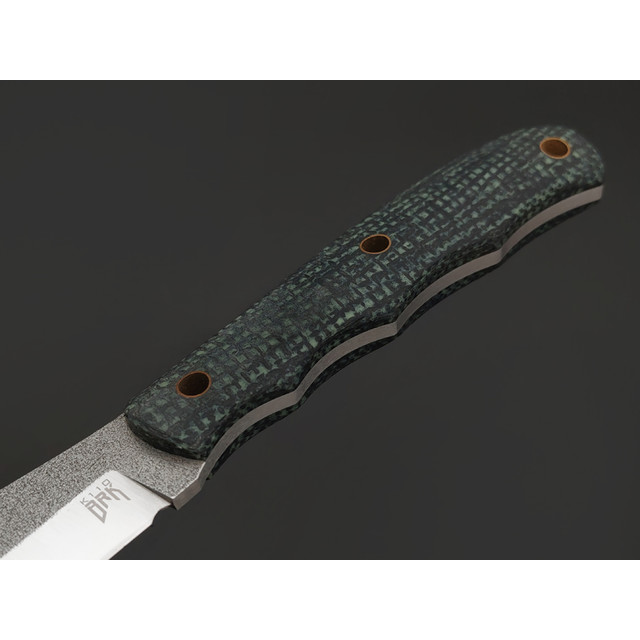 BRK нож Канадец сталь K110 satin, рукоять Micarta jute black & green