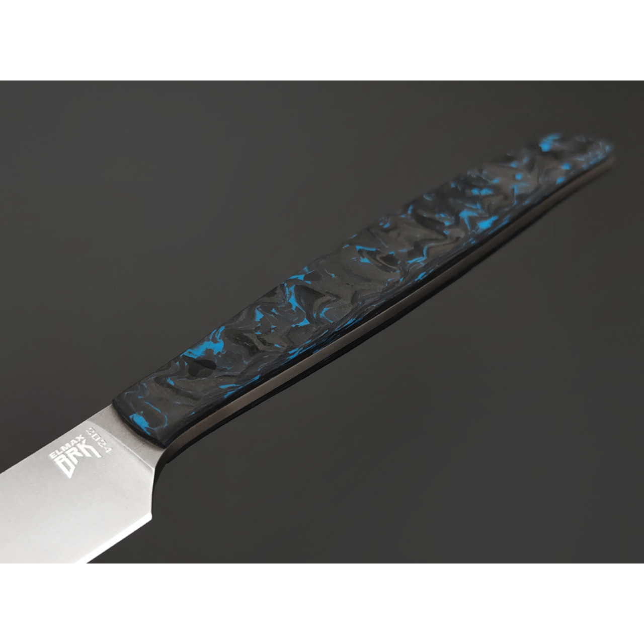 BRK нож овощной Семечка сталь Elmax bb, рукоять Carbon fiber chaotic blue