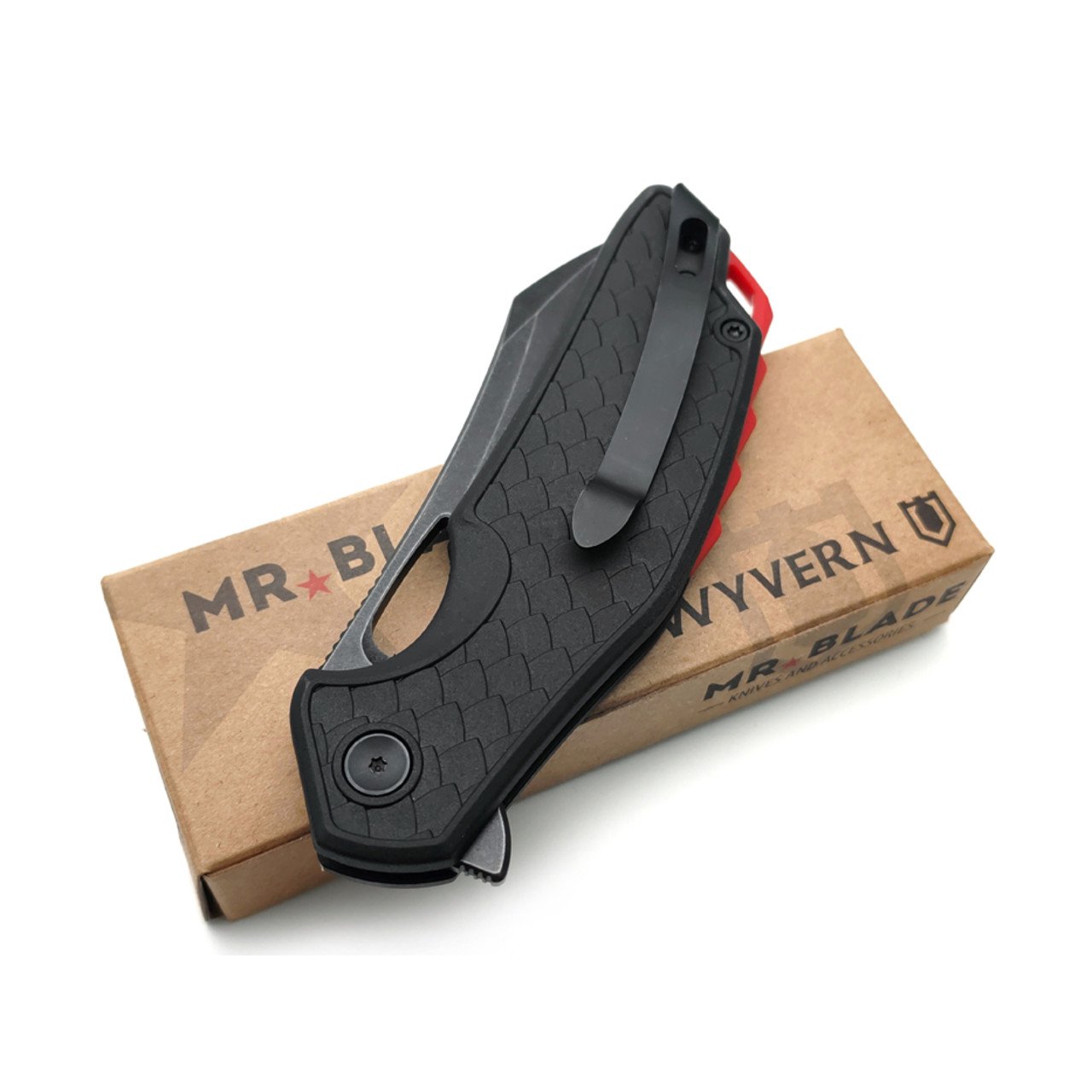 Mr.Blade складной нож Wyvern Mod. MB751 сталь Aus-8 блэквош, рукоять FRN black