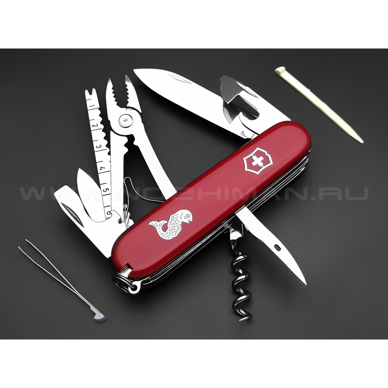 Швейцарский нож Victorinox 1.3653.72 Angler Red (18 функций)