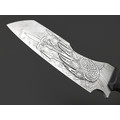 Волчий Век нож Карачун Custom сталь N690 WA худ. травление, рукоять G10 black, карбон, ножны с люминофором Волчий Век нож Карачун Custom сталь N690 WA худ. травление, рукоять G10 black, карбон, ножны с люминофором