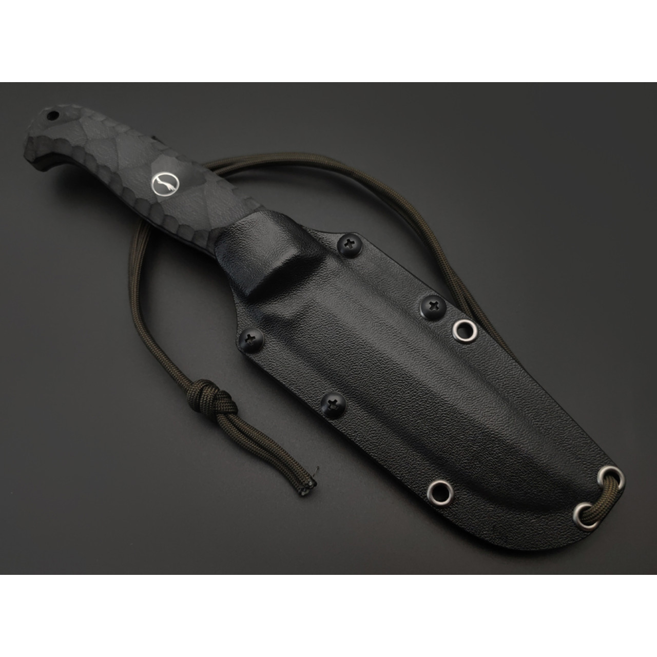Волчий Век нож Ямской Custom сталь N690 WA худ. травление, рукоять G10 black, пины карбон