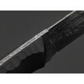 Волчий Век нож Ямской Custom сталь N690 WA худ. травление, рукоять G10 black, пины карбон