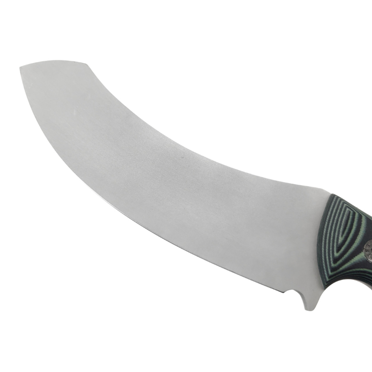 Волчий Век нож Кондрат 12 сталь N690 WA стоунвош, рукоять G10 black & green, винты