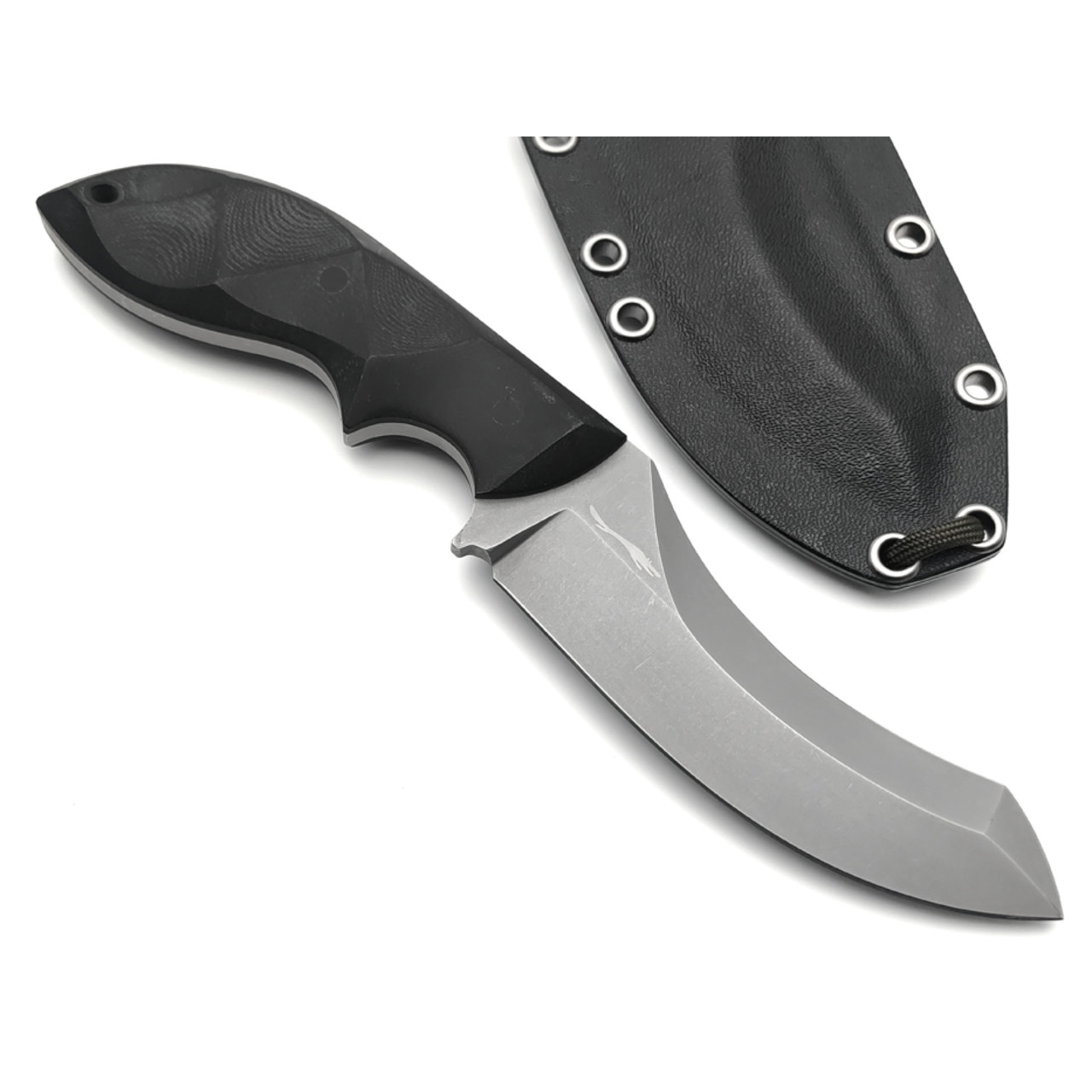 Волчий Век нож Кондрат 10 сталь PGK WA стоунвош, рукоять G10 black, пины карбон