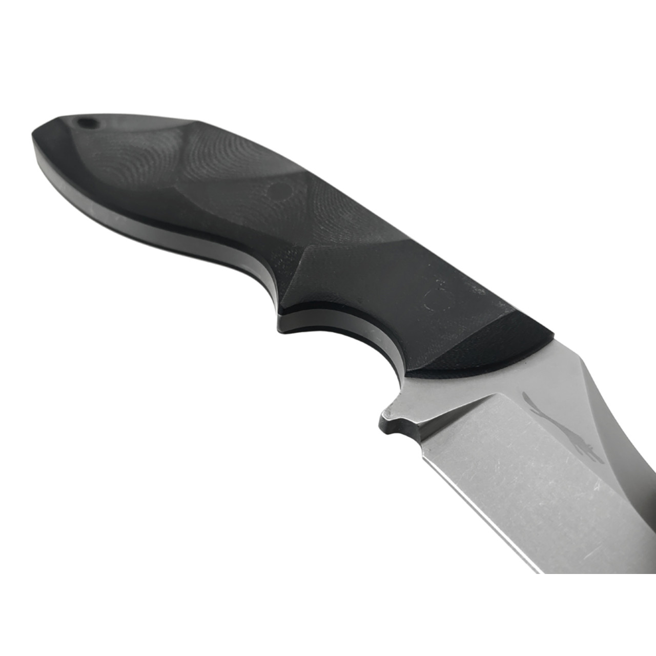 Волчий Век нож Кондрат 10 сталь PGK WA стоунвош, рукоять G10 black, пины карбон