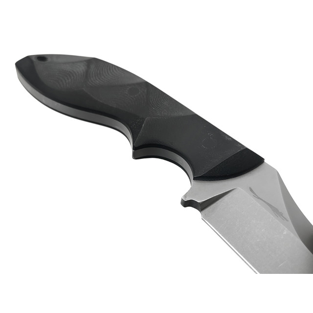 Волчий Век нож Кондрат 10 сталь PGK WA стоунвош, рукоять G10 black, пины карбон