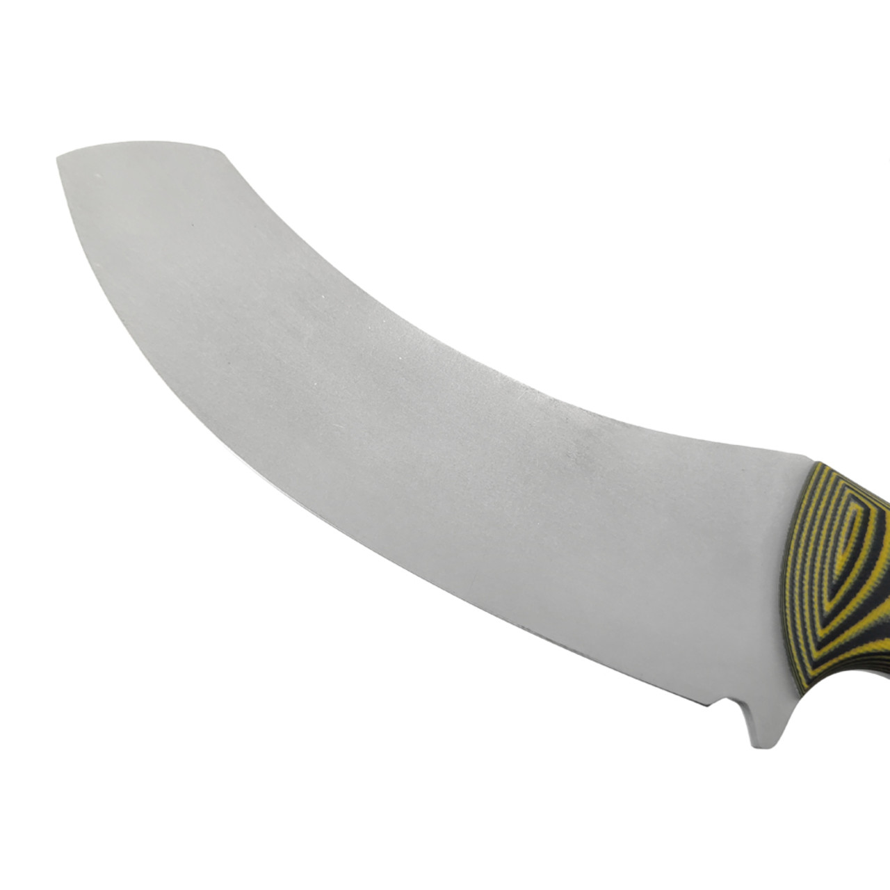 Волчий Век нож Кондрат 12 сталь N690 WA стоунвош, рукоять G10 black & yellow, винты
