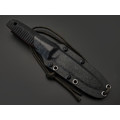 Волчий Век нож Техно Слоник Custom Skull Edition сталь N690 WA худ. травление, рукоять G10 black & red, carbon fiber