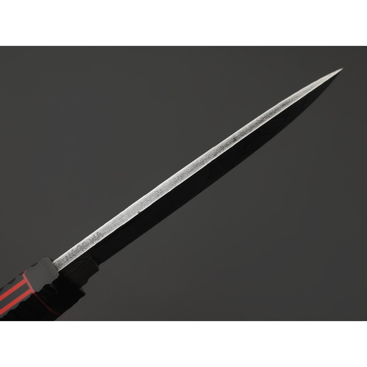 Волчий Век нож Техно Слоник Custom Skull Edition сталь N690 WA худ. травление, рукоять G10 black & red, carbon fiber