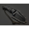 Волчий Век нож Сквозняк Brutal Edition сталь 1.4116 WA травление дамаскаж, рукоять G10 black, пины карбон