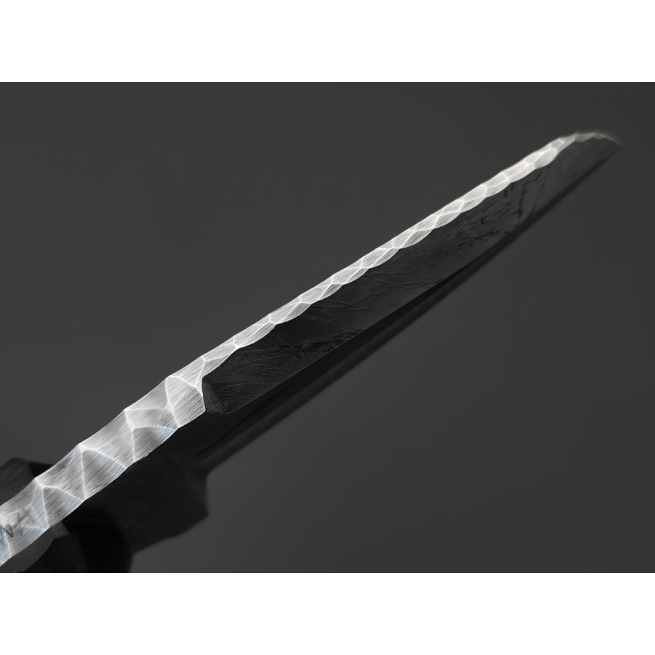 Волчий Век нож Сквозняк Brutal Edition сталь 1.4116 WA травление дамаскаж, рукоять G10 black, пины карбон