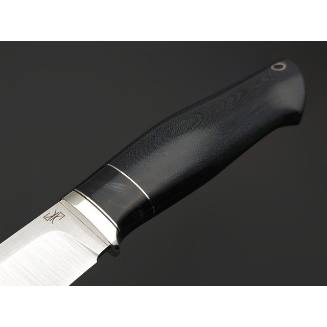 Кузница Ковчег нож Таёжный сталь Elmax, рукоять Micarta grey, 3D композит, мельхиор