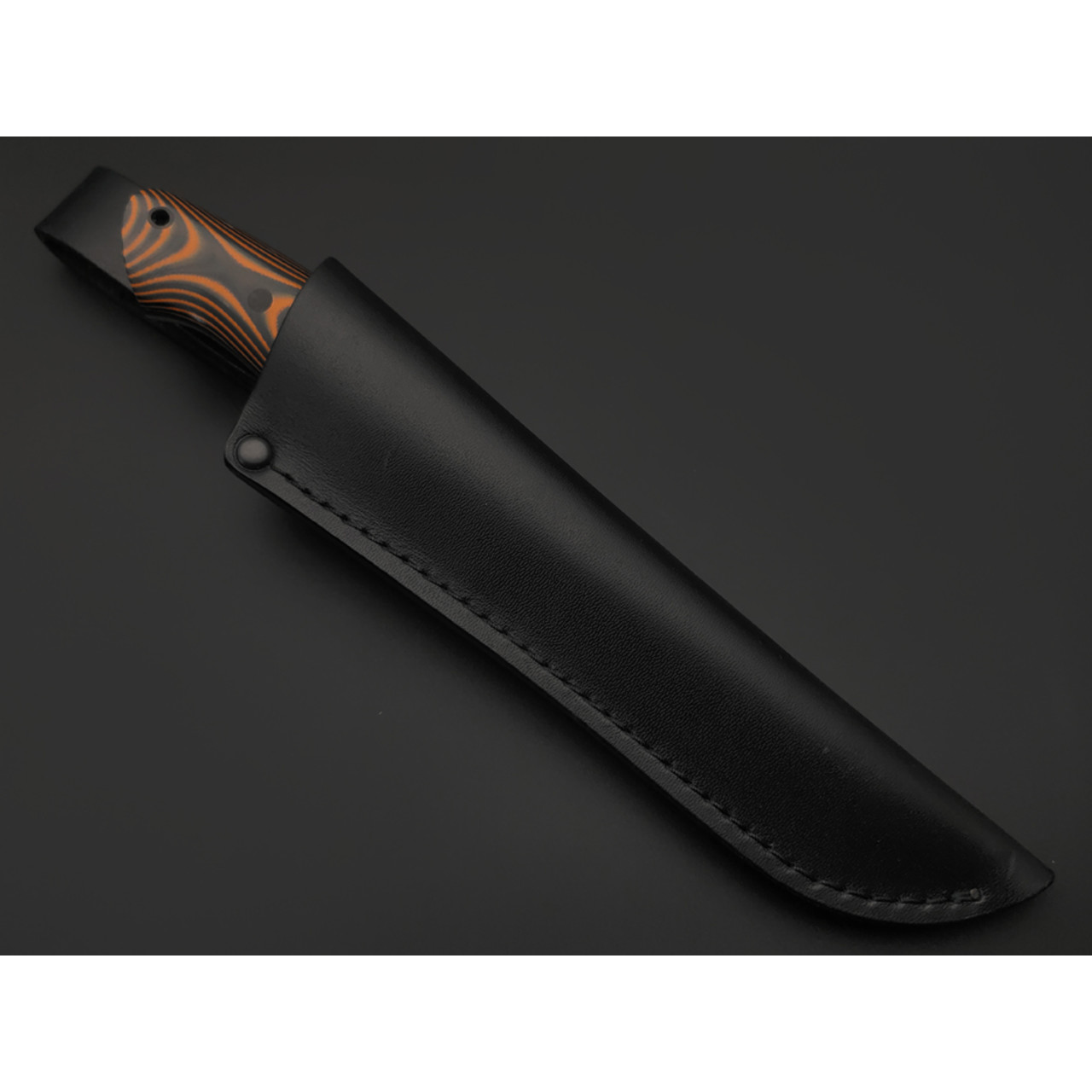 Кузница Ковчег нож Таёжный сталь Elmax, рукоять G10 black & orange