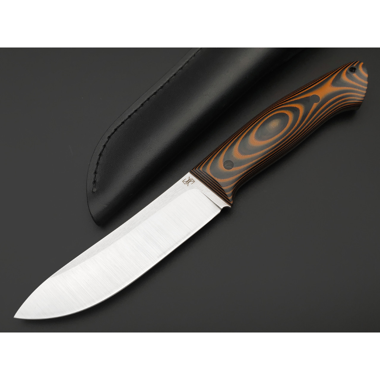 Кузница Ковчег нож Таёжный сталь Elmax, рукоять G10 black & orange