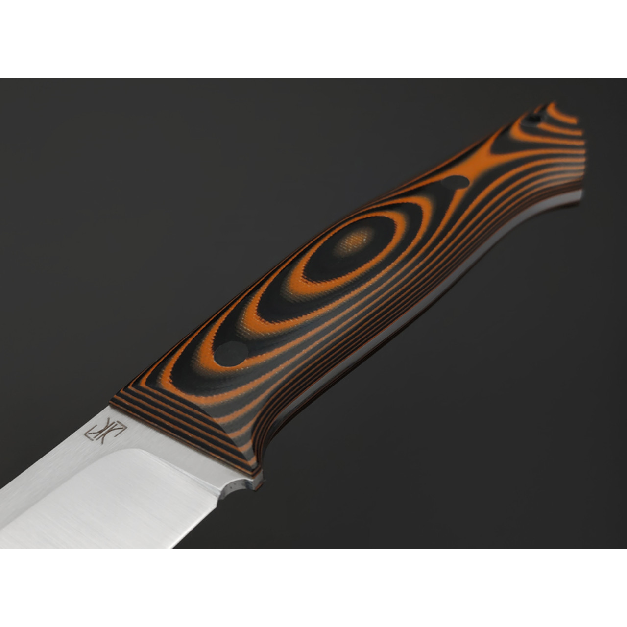 Кузница Ковчег нож Таёжный сталь Elmax, рукоять G10 black & orange