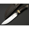 Кузница Ковчег нож Варяг сталь M398, рукоять Blackwood, зуб мамонта, мельхиор Кузница Ковчег нож Варяг сталь M398, рукоять Blackwood, зуб мамонта, мельхиор