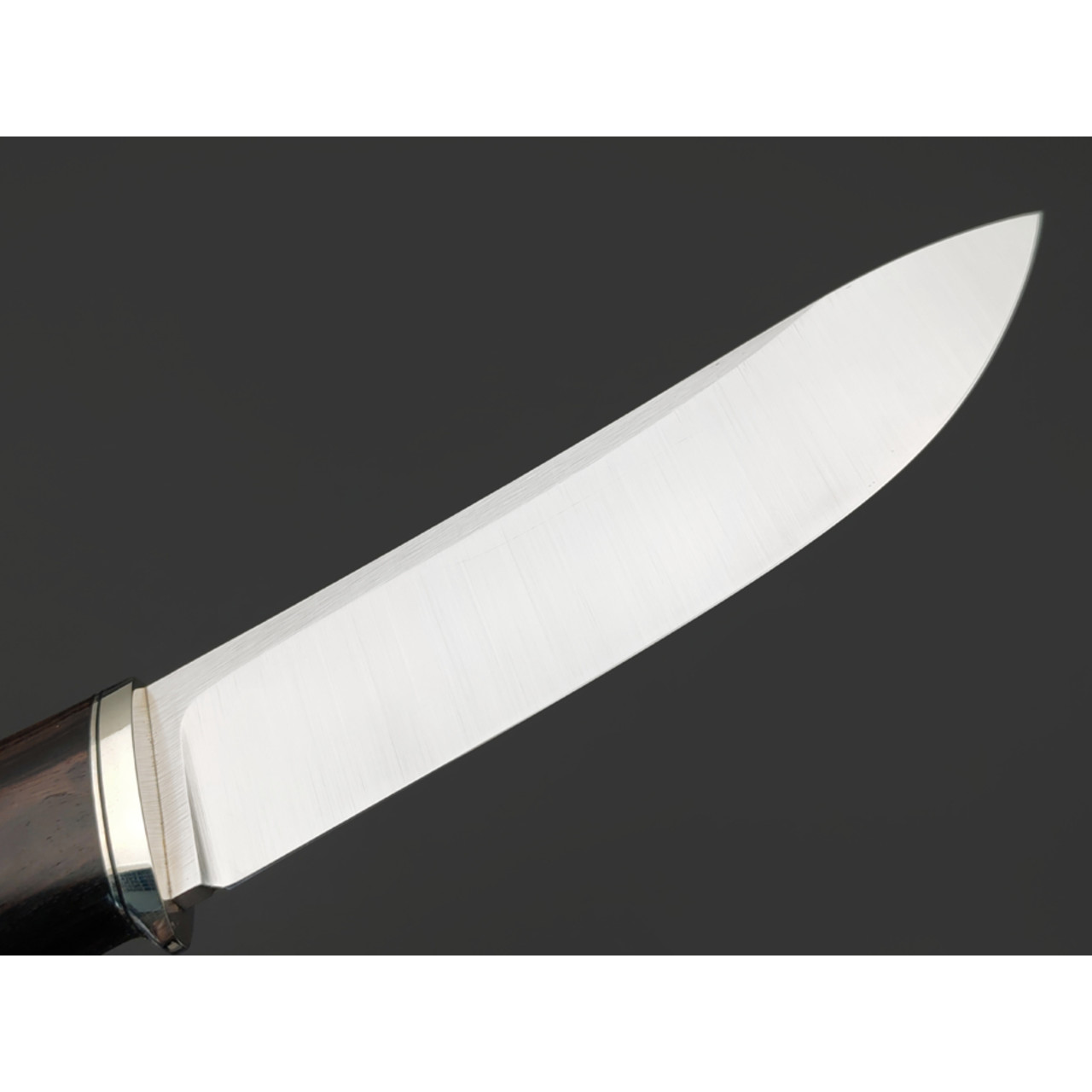 Кузница Ковчег нож Варяг сталь M398, рукоять Blackwood, зуб мамонта, мельхиор