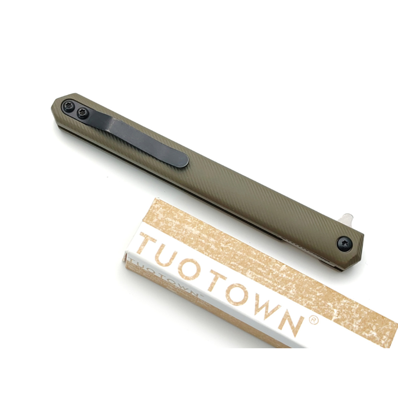 TuoTown нож BDJ-GS сталь Aus-8 bead-blast, рукоять Nylon OD green
