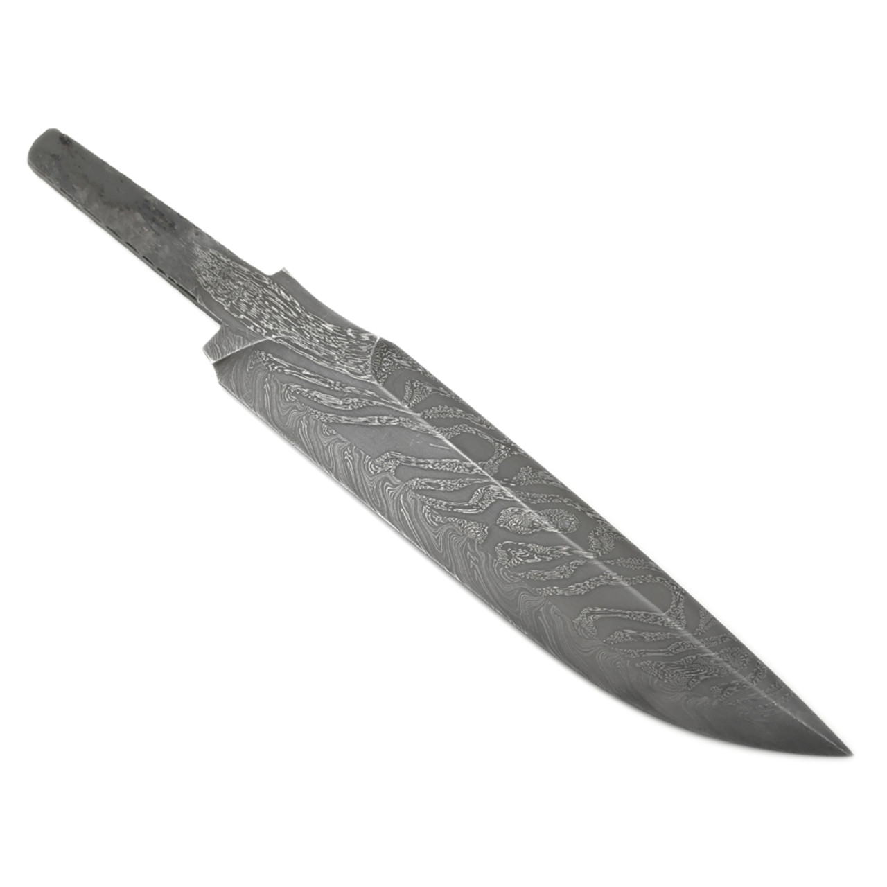 Федотов А. В. клинок КМФ064 спуски ромб, дамаск сталь ШХ15, 65г, никель