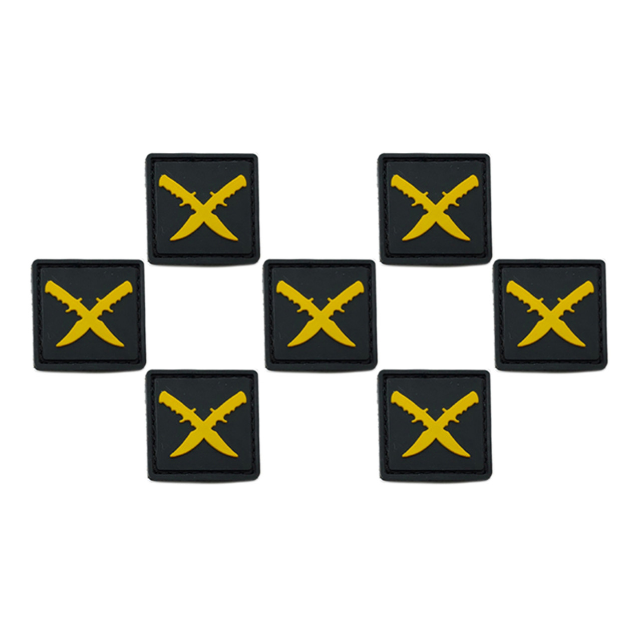Патч П-554 "НожиMAN лого" черно-желтый