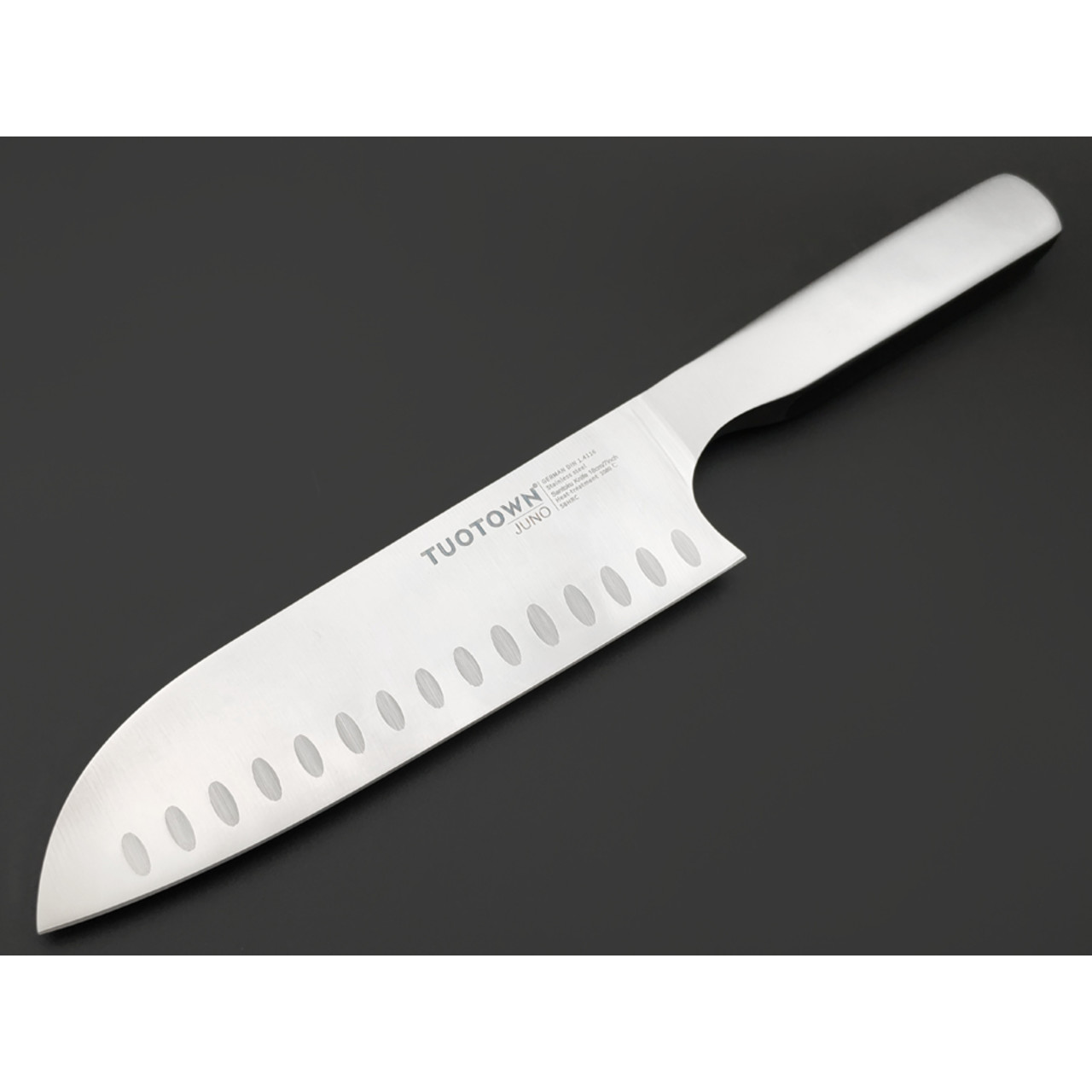 TuoTown Juno Santoku 18 см 247008 сталь German 1.4116, рукоять Stainless steel, ABS