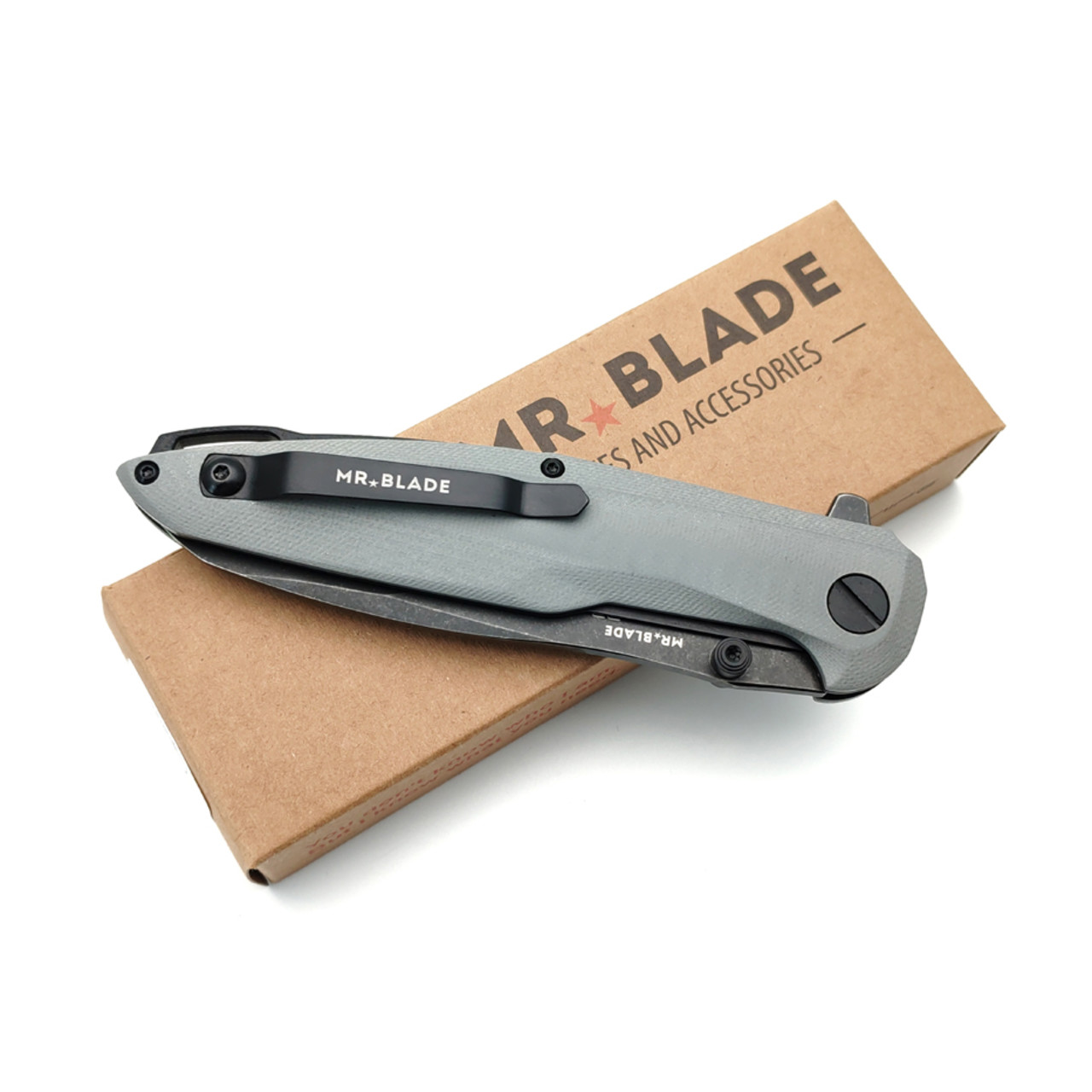 Mr.Blade нож Convair Gen.2 сталь D2 блэквош, рукоять G10 grey