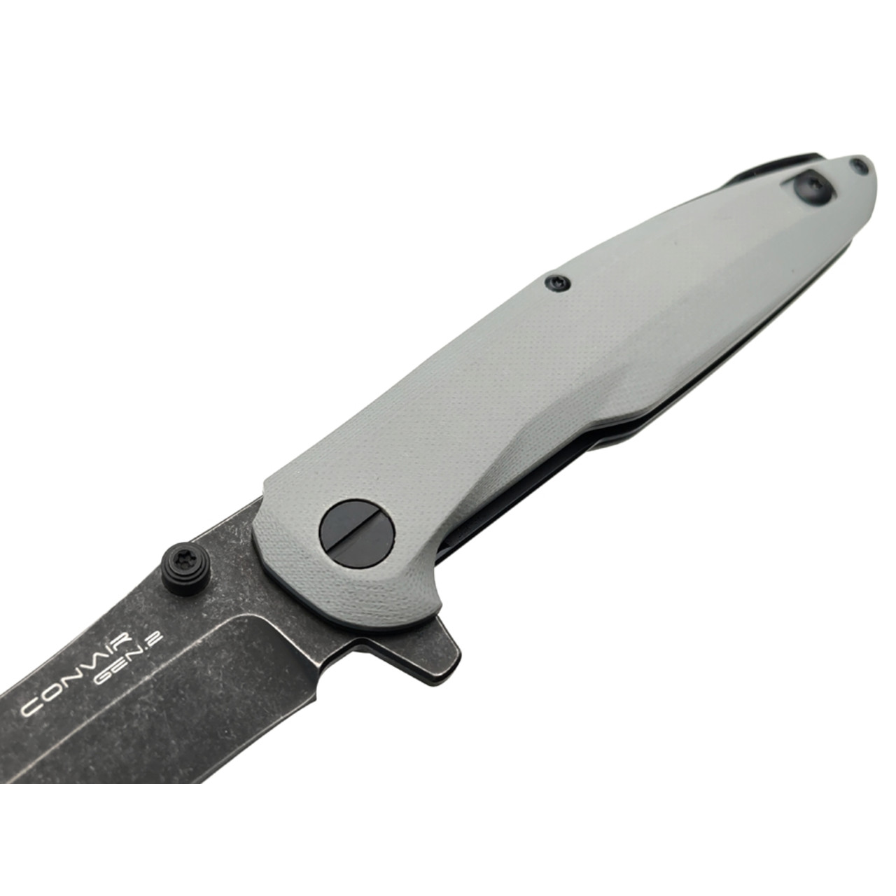 Mr.Blade нож Convair Gen.2 сталь D2 блэквош, рукоять G10 grey