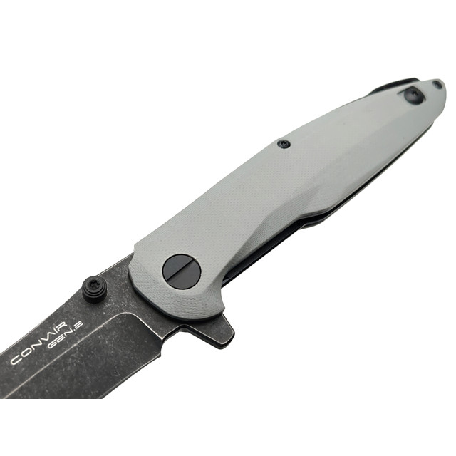 Mr.Blade нож Convair Gen.2 сталь D2 блэквош, рукоять G10 grey