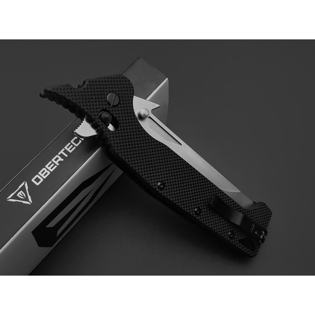 Obertech нож NS-02 NS сталь VG-10 satin, рукоять G10 black