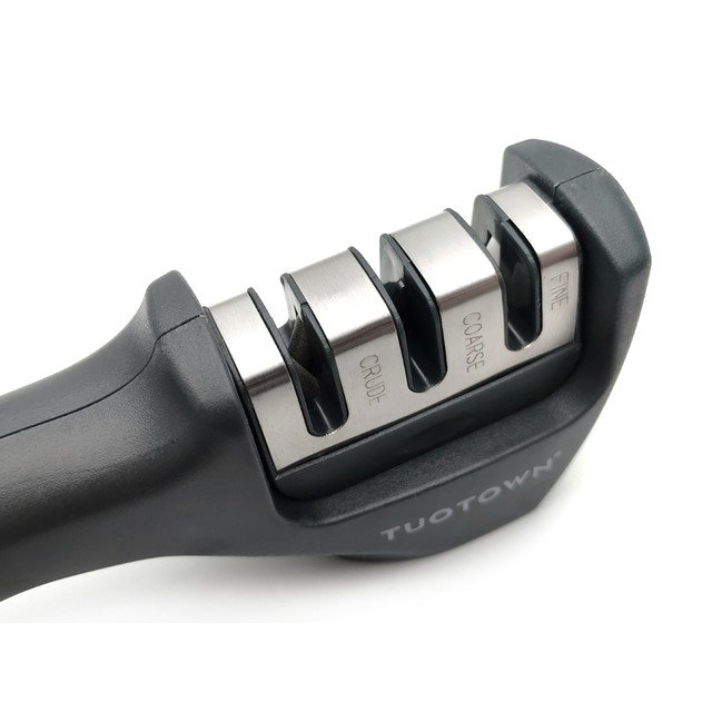 TuoTown точилка 3 в 1 S302-GR graphite, керамика, вольфрамовая сталь, алмаз