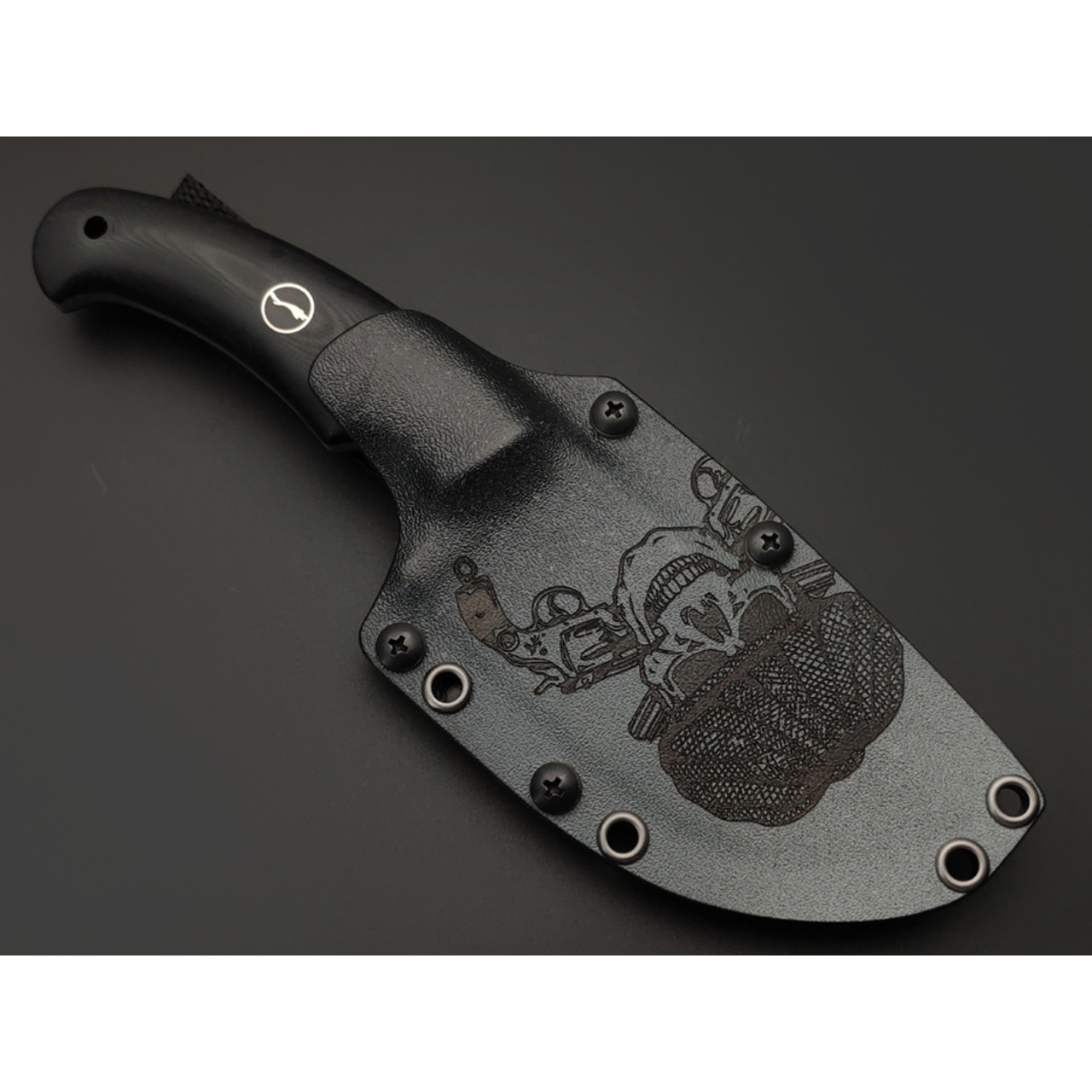Волчий Век нож Шихан Custom "Peaky Blinders" сталь N690 WA худ. травление, рукоять G10 black