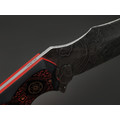 Волчий Век нож Кондрат 18 Custom сталь N690 WA худ. травление, рукоять G10 black & red, мозаичные пины Волчий Век нож Кондрат 18 Custom сталь N690 WA худ. травление, рукоять G10 black & red, мозаичные пины