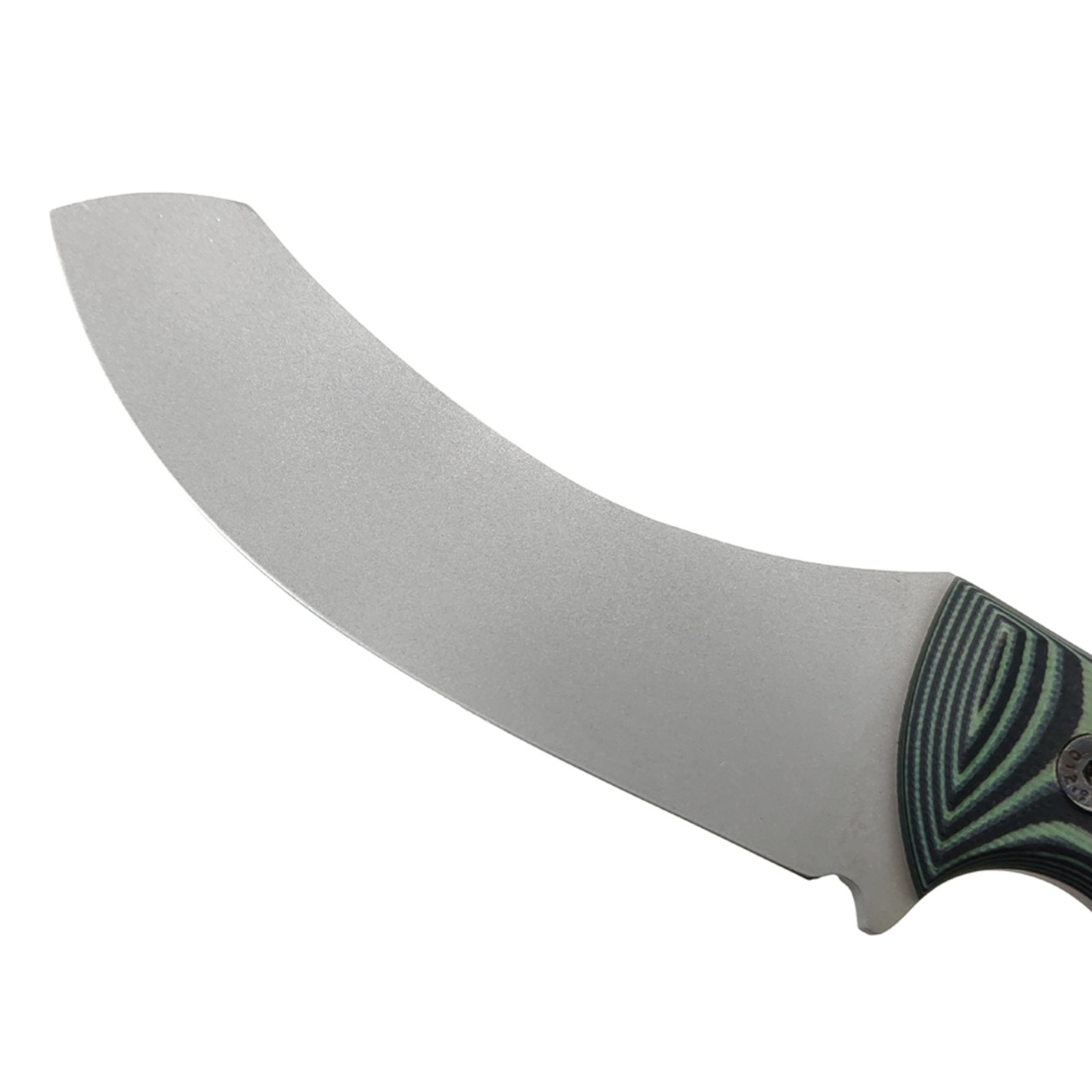 Волчий Век нож Кондрат 10 сталь N690 WA стоунвош, рукоять G10 black & green, винты