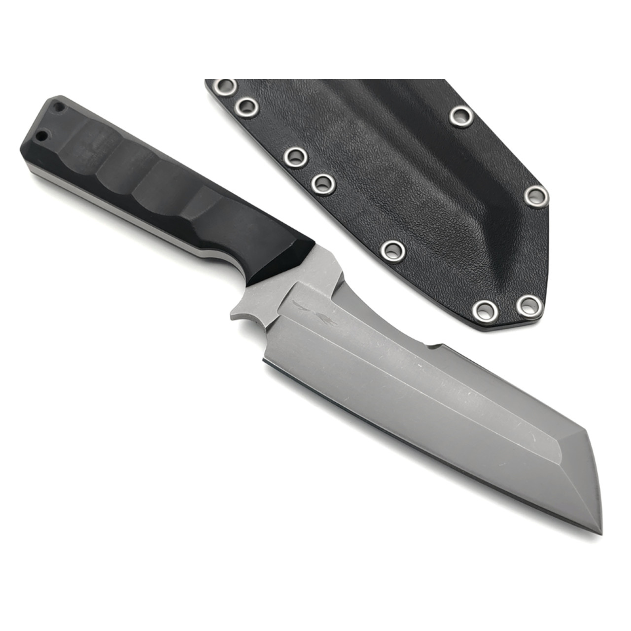 Волчий Век нож Карачун сталь 95Х18 WA стоунвош, рукоять G10 black, пины карбон