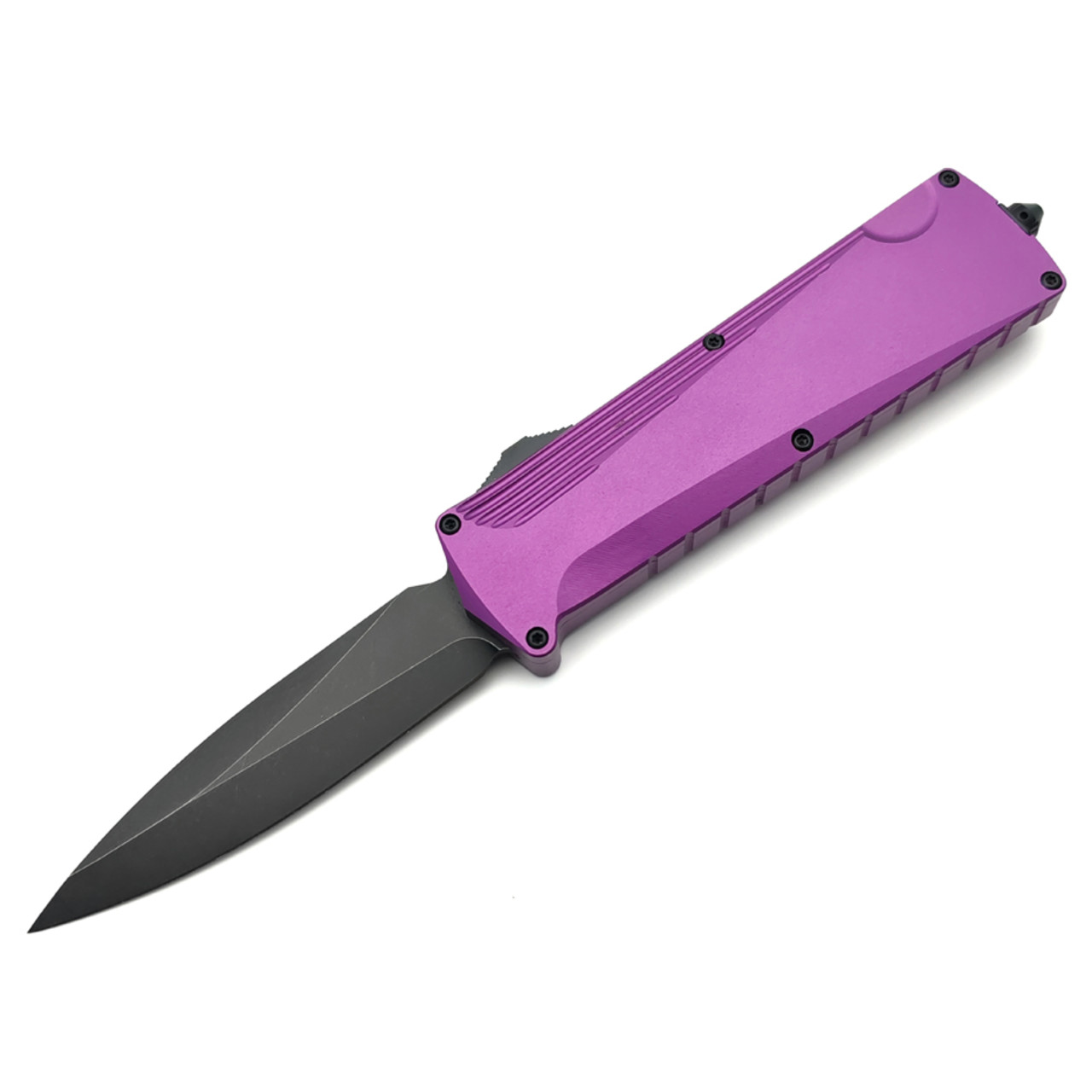 Daggerr нож автоматический Кощей Фиолетовый сталь D2 блэквош, рукоять Aluminum anodized purple
