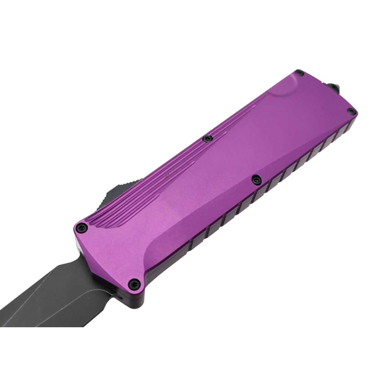 Daggerr нож автоматический Кощей Фиолетовый сталь D2 блэквош, рукоять Aluminum anodized purple
