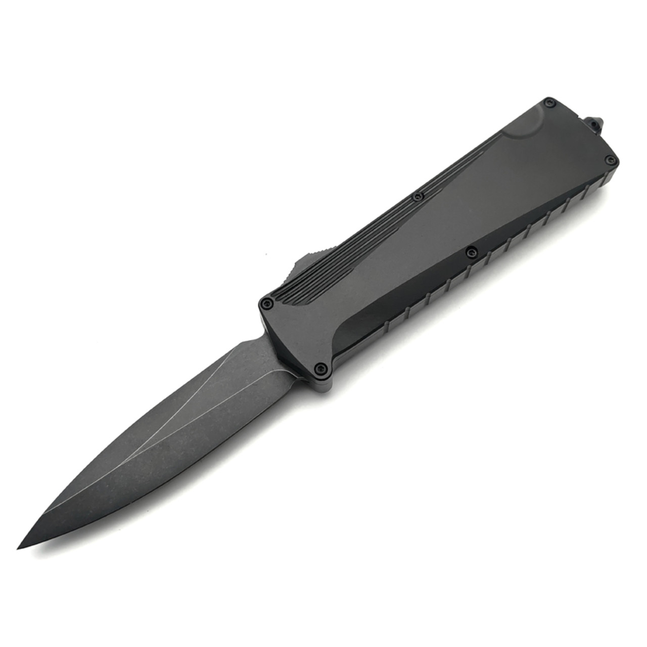 Daggerr нож автоматический Кощей Чёрный сталь D2 блэквош, рукоять Aluminum anodized black